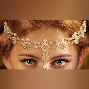 Luxury Elegant Gold and Pearl Headband J167